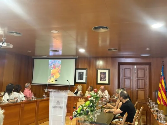 Imatge: Projecció del vídeo dedicat a Gerson Andrés Rincón