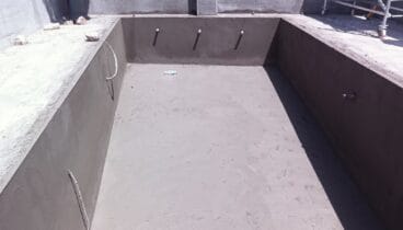 Piscina de obra nueva construida con gunitado en Alicante