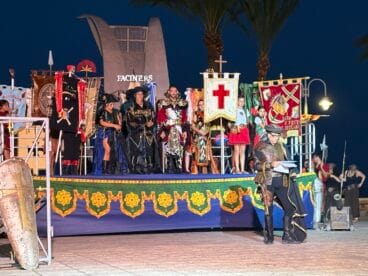 Bando cristiano en la recreación histórica de la Reconquista en las fiestas de Moros i Cristians de Xàbia