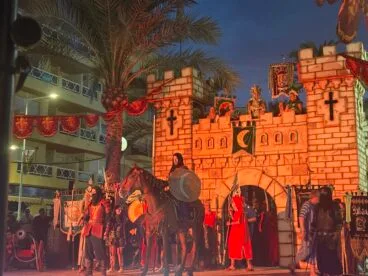 Recreación histórica de la Reconquista en las fiestas de Moros i Cristians de Xàbia