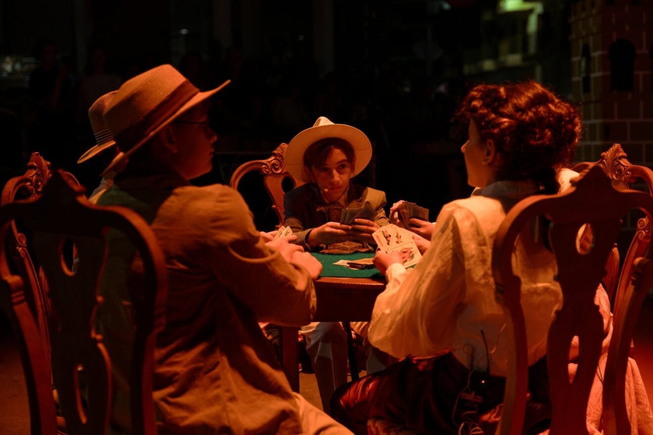 Una escena del Ajedrez Viviente