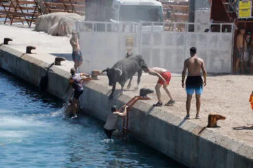 Ambiente en la primera sesión de Bous a la Mar 2026 y el baret (12)