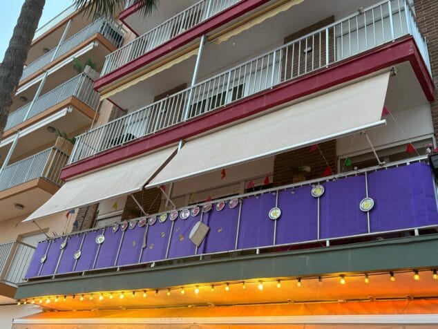 Bild: Dekorierter Balkon