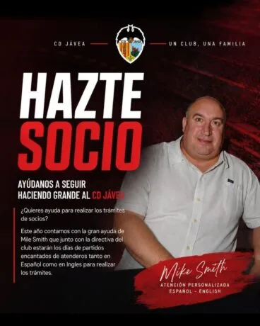 Campaña Hazte socio del  CD Jávea