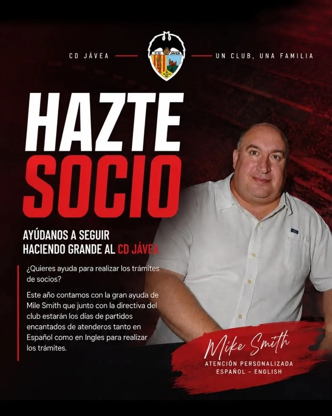 Campaña Hazte socio del  CD Jávea