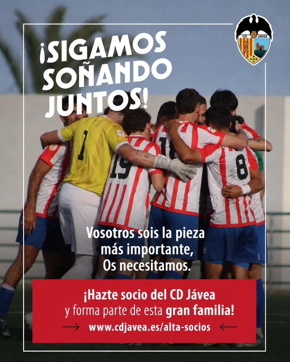Cartel de la campaña Hazte Socio del CD Jávea