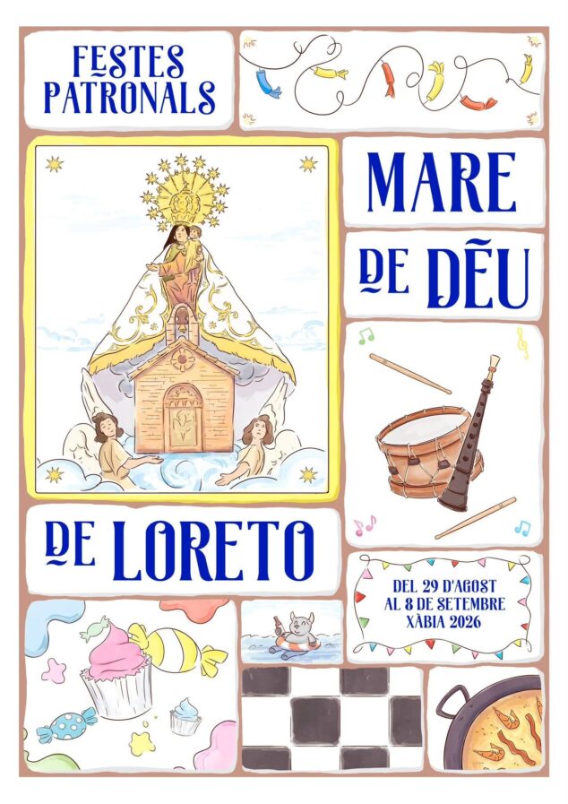 Imagen: Cartel Fiestas en honor a la Virgen de Loreto Xàbia 2026