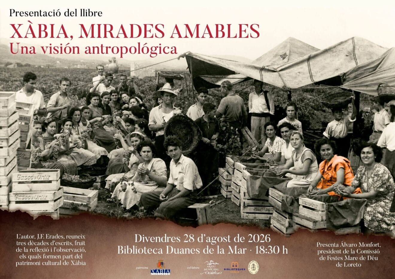 Cartel Presentación del Libro de José Erades