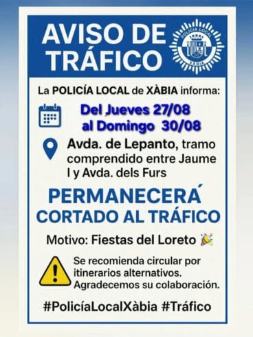 Corte de tráfico en un tramo de Duanes de la Mar