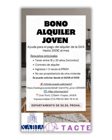 Información para el Bono Alquiler Joven