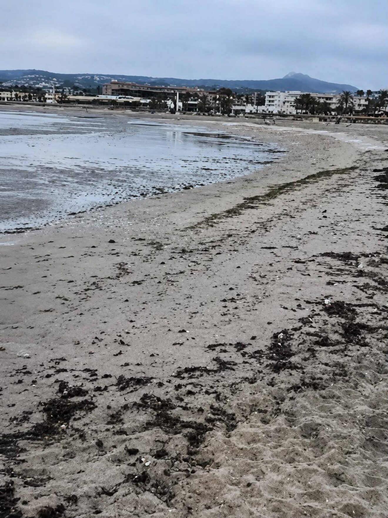 Estado de la playa en Xàbia