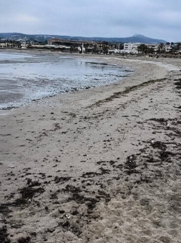 Estado de la playa en Xàbia
