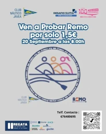 Actividad de remo en el Club Náutico Jávea