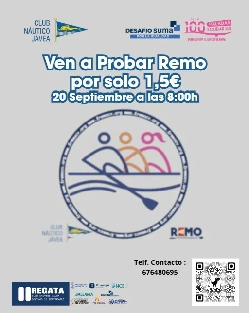 Actividad de remo en el Club Náutico Jávea