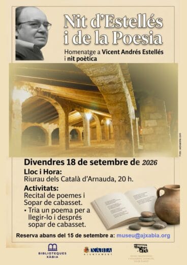 Cartel actividades de la Nit d’Estellés a Xàbia