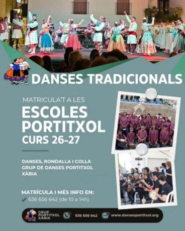 Cartel promocional de las Escoles Portitxol, curso 2026-27