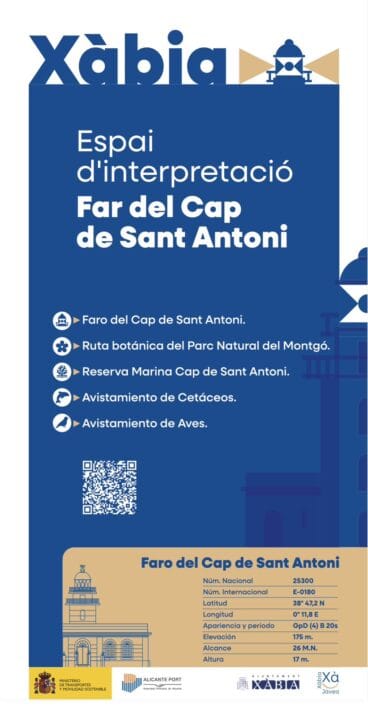 Información del nuevo espacio de Interpretación del Faro del Cap de Sant Antoni de Xàbia