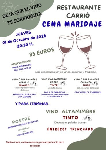 Menú Maridaje 2026