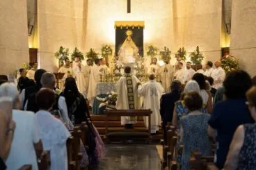 Misa en honor a la Virgen de Loreto