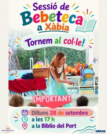 Cartel de la Bebeteca a Xàbia