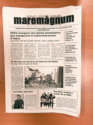 Portada de los periódicos escolares de Xàbia (15)