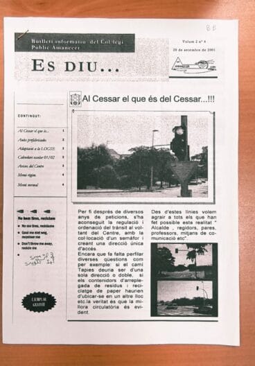 Portada de los periódicos escolares de Xàbia (3)