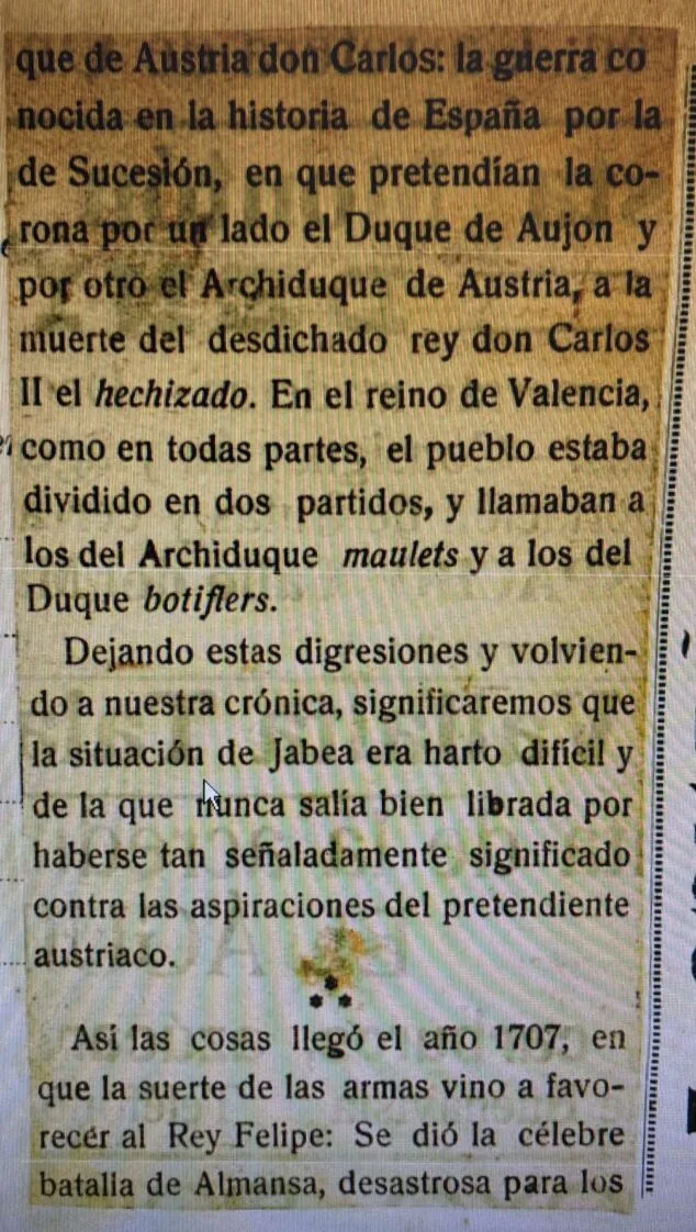 Imagen: Recorte de prensa sobre el saqueo de Xàbia | Foto AMX