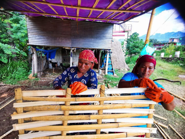 Imagen: Trabajos de reconstrucción en Nepal