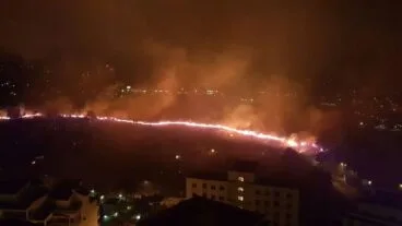 Uno de los momentos del incendio de la Granadella en 2016