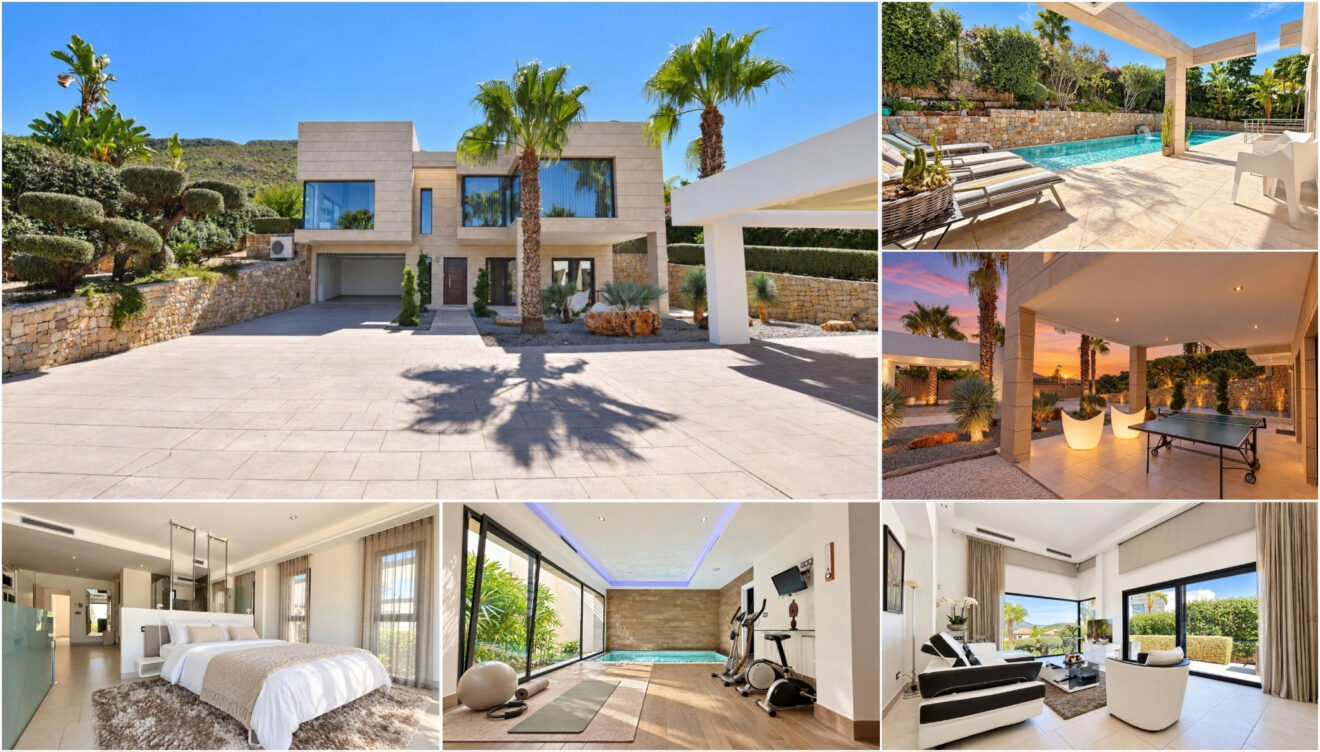 388 m², dos piscinas y sauna la villa que sorprende en Xàbia