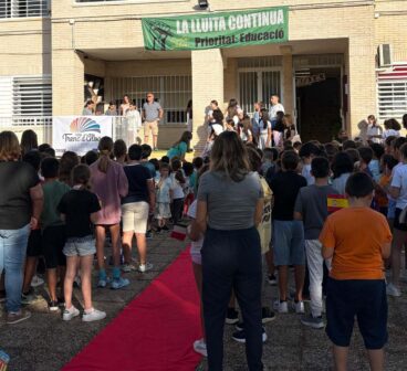 Bienvenida a los alumnos italianos en el CEIP Trenc d’Alba