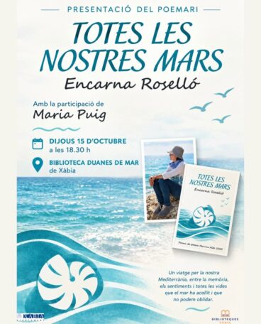 Cartel de la presentación del libro de poesías de Encarna Roselló