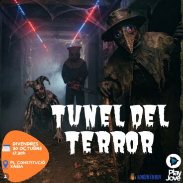 Cartel del Tunel del Terror en Xàbia