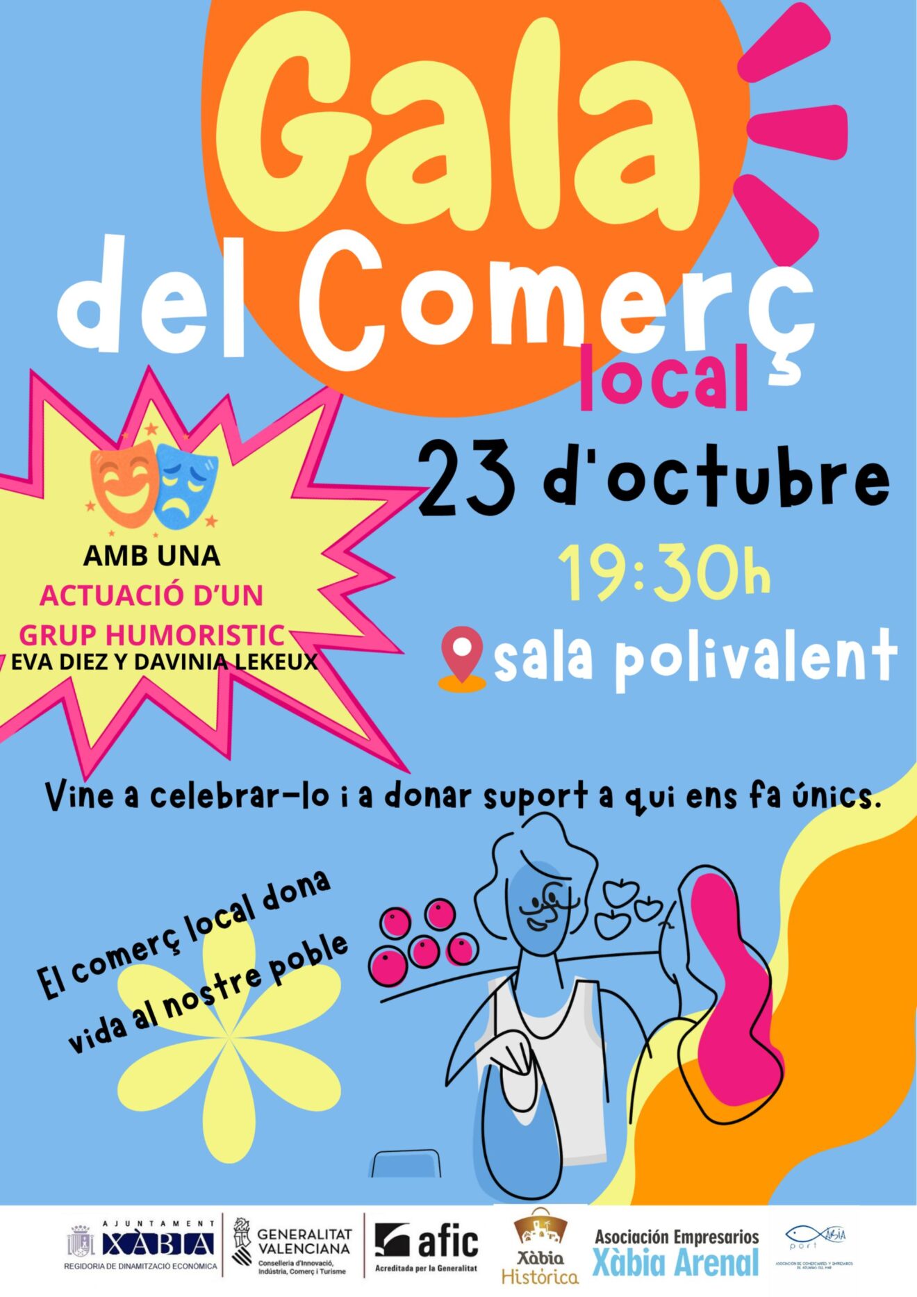 Cartel de la IV Gala del Comerç Local de Xàbia