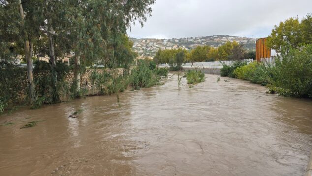 Imagen: Cauce del río Gorgos tras el temporal Adam