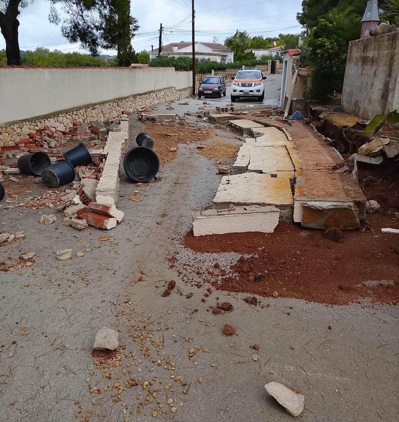 Destrozos por el temporal Adam | Foto Protecció Civil Xàbia