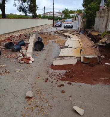 Destrozos por el temporal Adam | Foto Protecció Civil Xàbia
