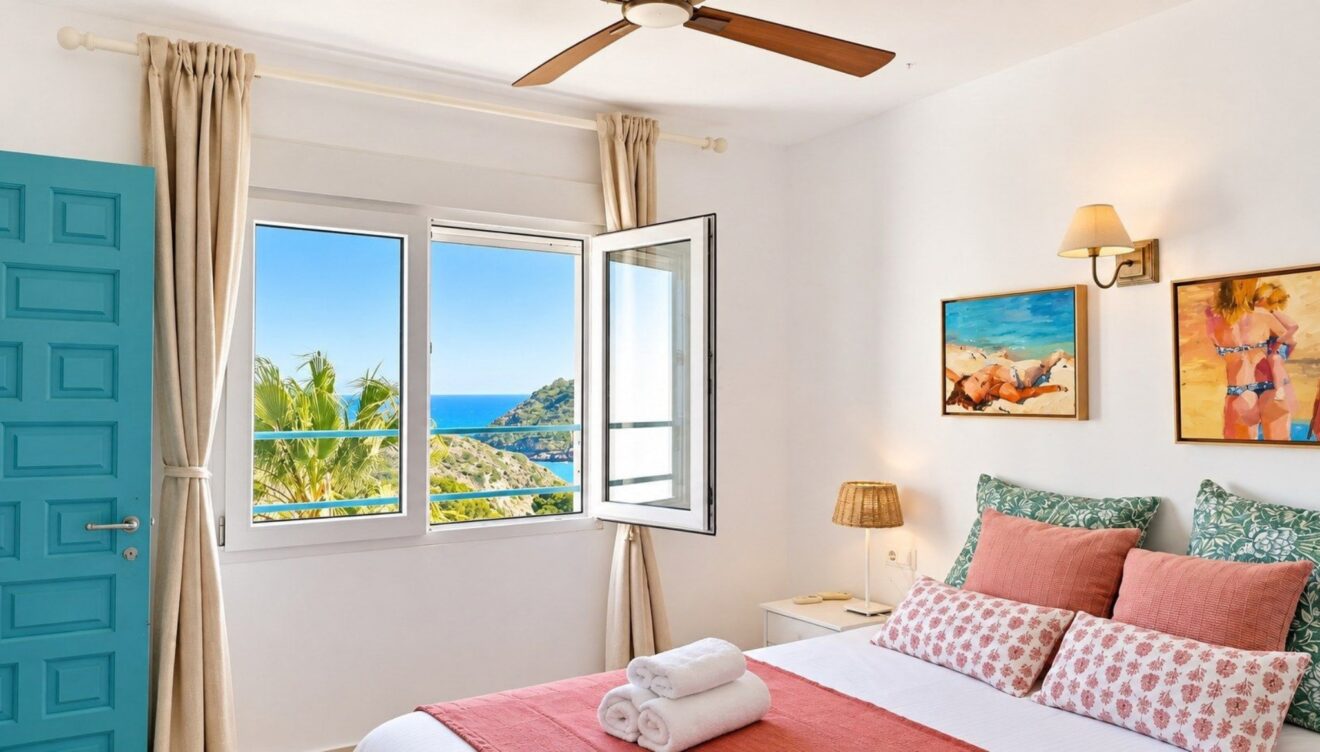 Dormitorio con vistas al mar