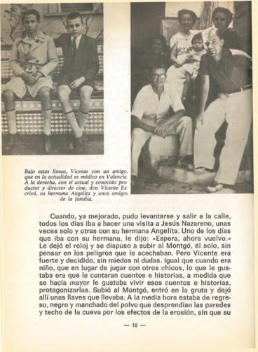 Interior del célebre y buscado libro sobre la biografía de Vicente Tena | Archivo particular