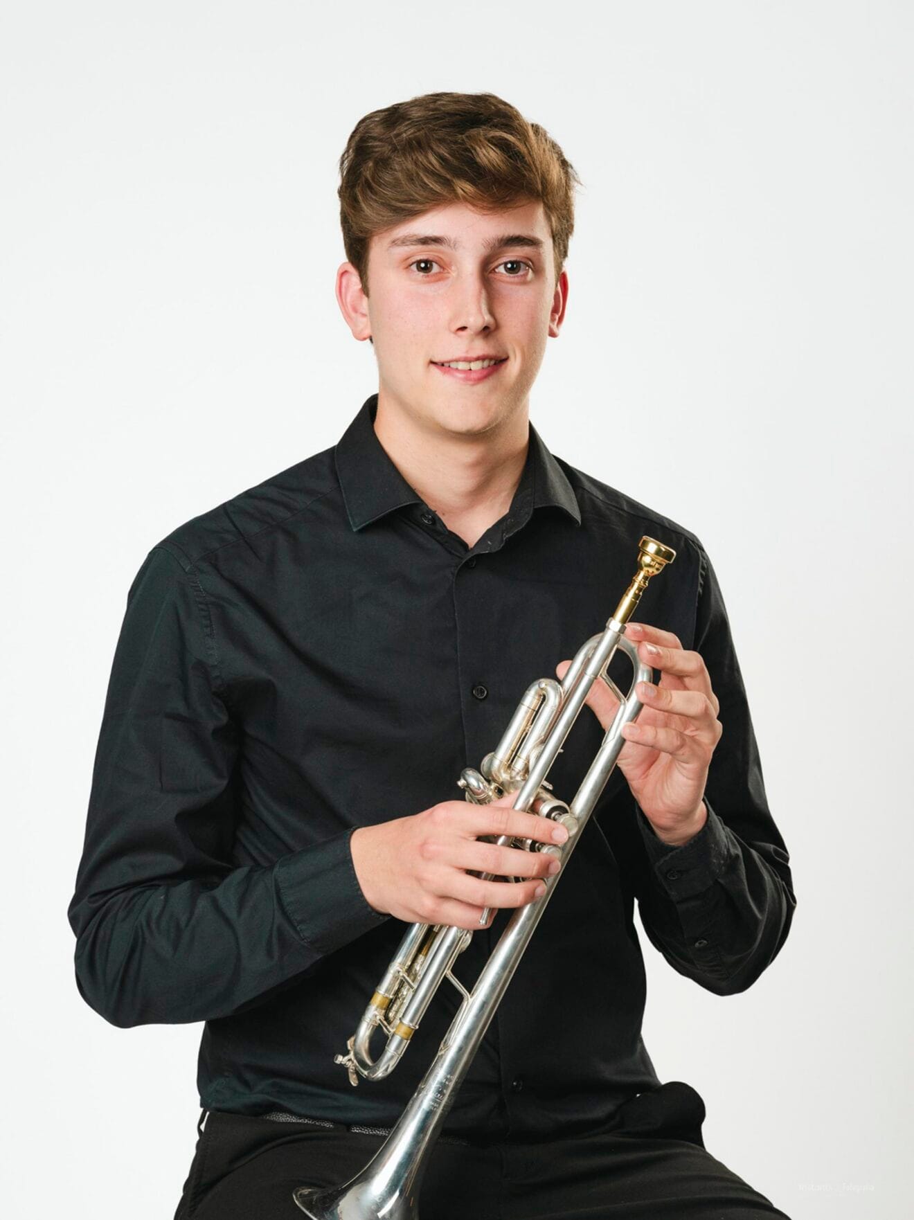 Joan Buigues, alumno de trompeta del Conservatorio de Xàbia