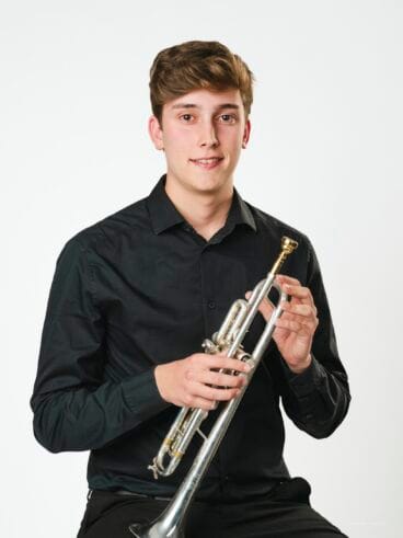 Joan Buigues, alumno de trompeta del Conservatorio de Xàbia