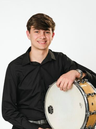 Joan Fernández, estudiante de percusión del Conservatorio de Xàbia