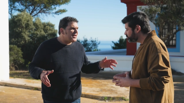 Imagen: Josep Castelló y el presentador Vicent Baydal