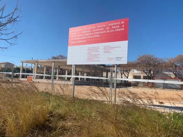 Imagen: Obra paralizada del CEIP Trenc d'Alba