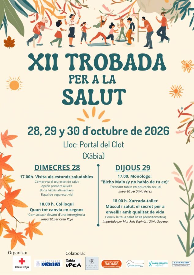 Imagen: Programación de la Trobada per la Salut de Xàbia