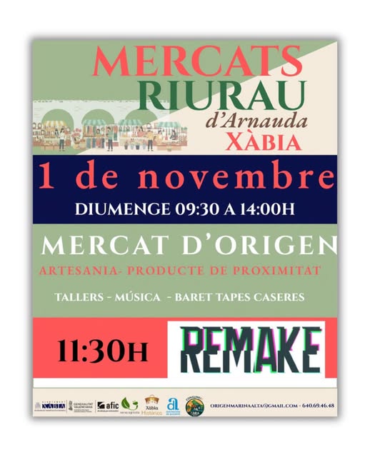 Imagen: Programación Mercat del Riurau 1 noviembre