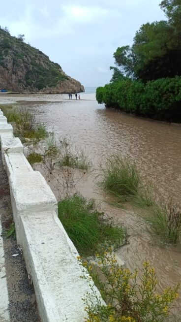 Situación del barranco de la Granadella ante las intensas lluvias (1)