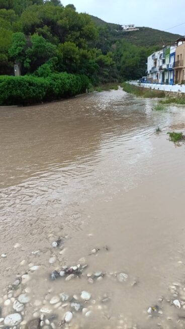 Situación del barranco de la Granadella ante las intensas lluvias (2)
