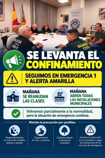 Reunión del comité de emergencias de Xàbia tras el levantamiento del confinamiento